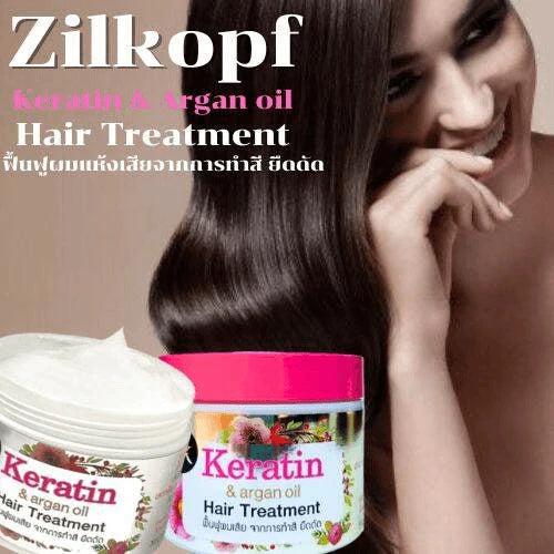 ماسك الكيراتين بزيت الأرجان لعلاج الشعر