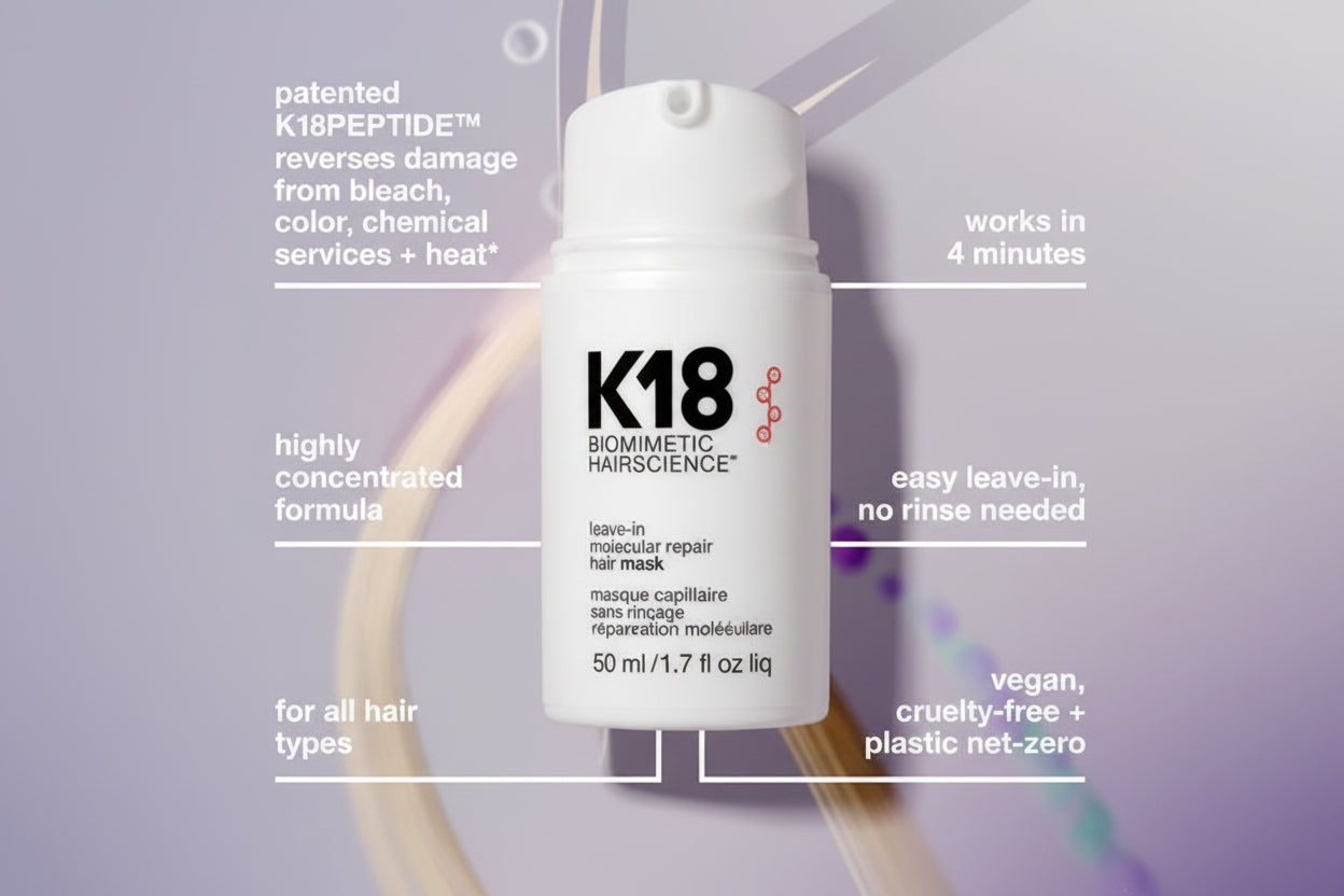 K18 – Leave-In Molecular Repair Hair Mask | ماسك K18 لإصلاح الشعر بدون شطف