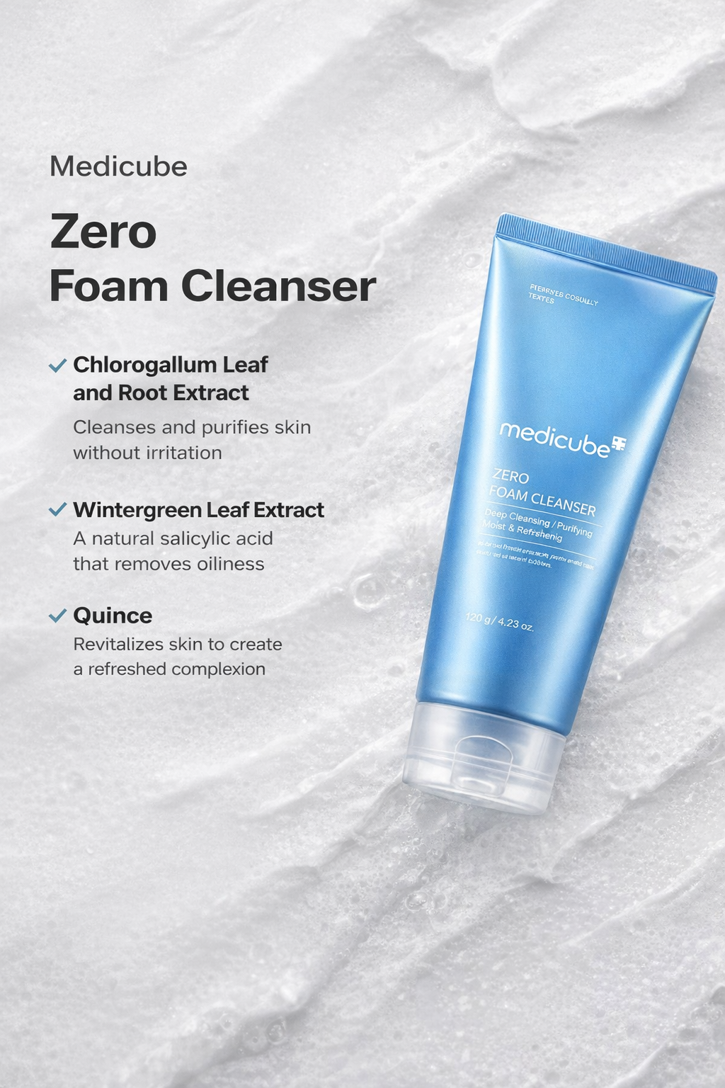 Medicube – Zero Foam Cleanser | غسول ميديكوب زيرو فوم لتنظيف عميق ولطيف
