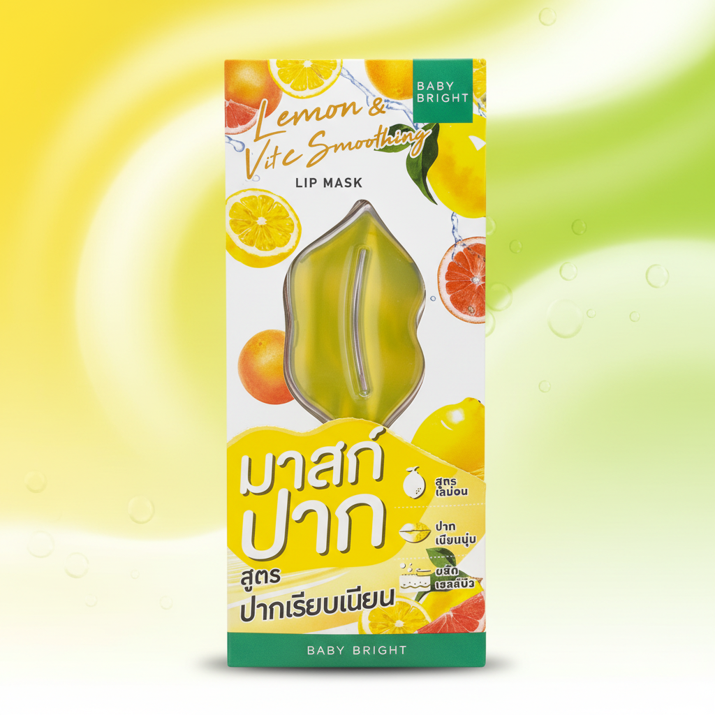 Lemon & Vit C Smoothing Lip Mask with natural background