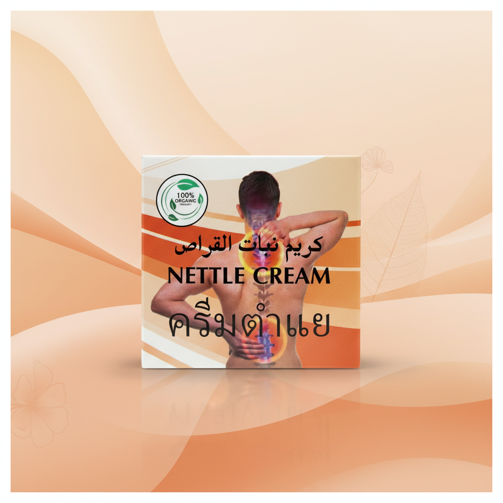 Nettle Cream 100% Organic with natural background