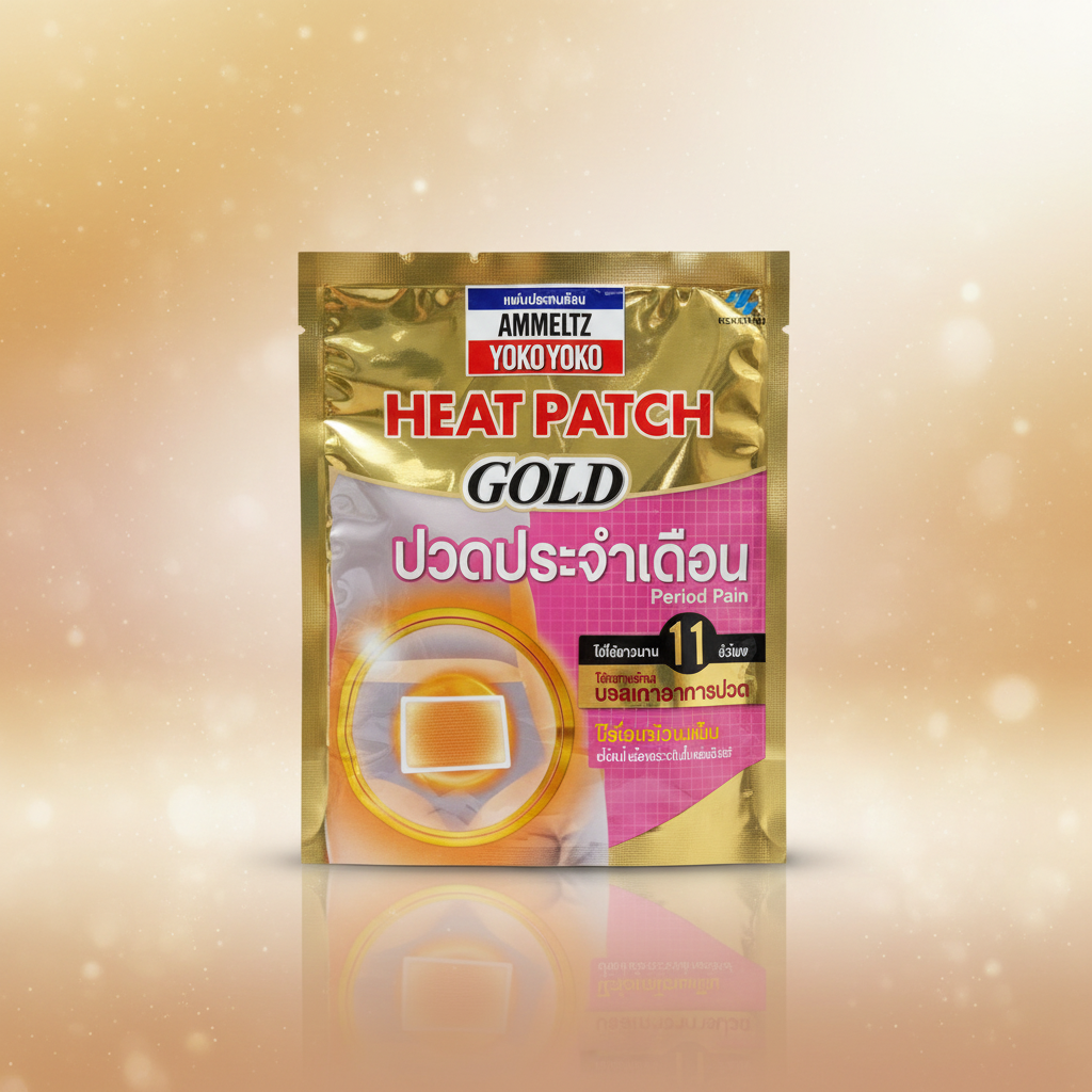Ammeltz Yokoyoko Heat Patch Gold with natural background