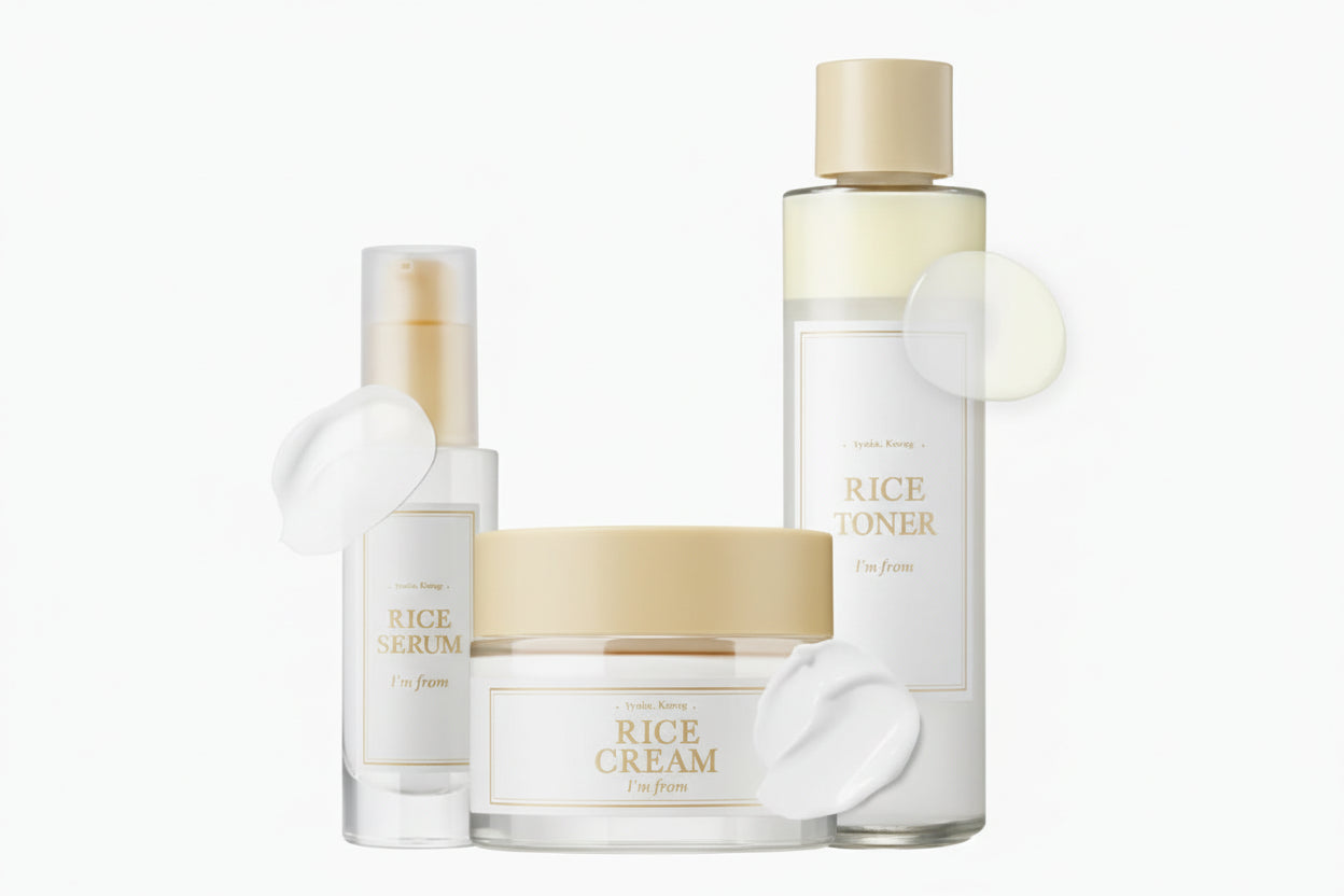 I’m From – Rice Skincare Set (Toner + Serum + Cream) | مجموعة آيم فروم بالأرز (تونر + سيروم + كريم)