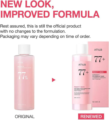 anua 77% peach + niacin