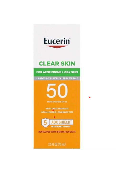 Eucerin Clear Skin SPF50 Sunscreen Lotion يوسيرين كلير سكين واقي شمس SPF50 للبشرة الدهنية والمعرضة للحبوب