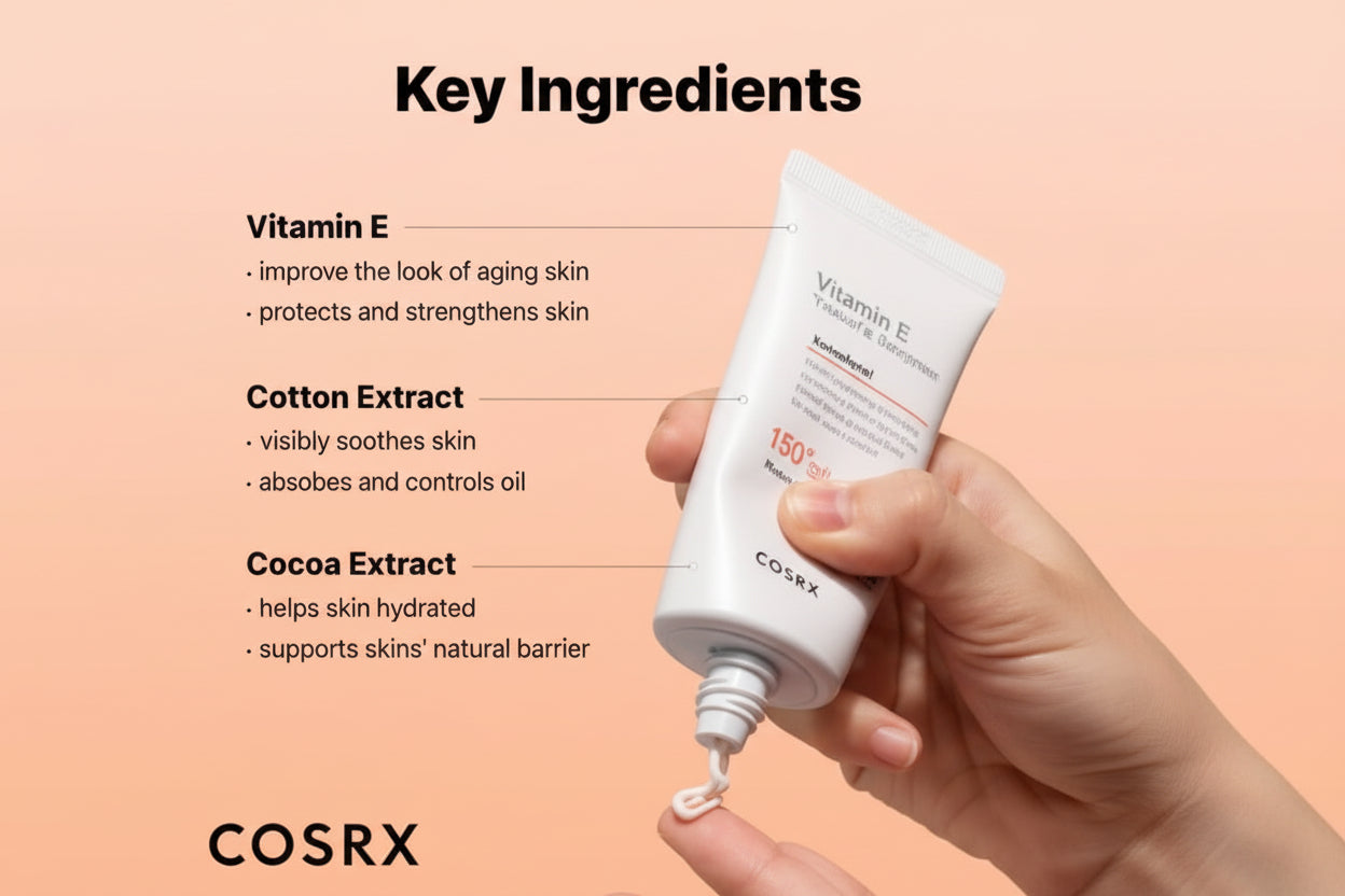 COSRX – Vitamin E Vitalizing Sunscreen SPF50+ PA+++ | واقي شمس كوزركس بفيتامين E