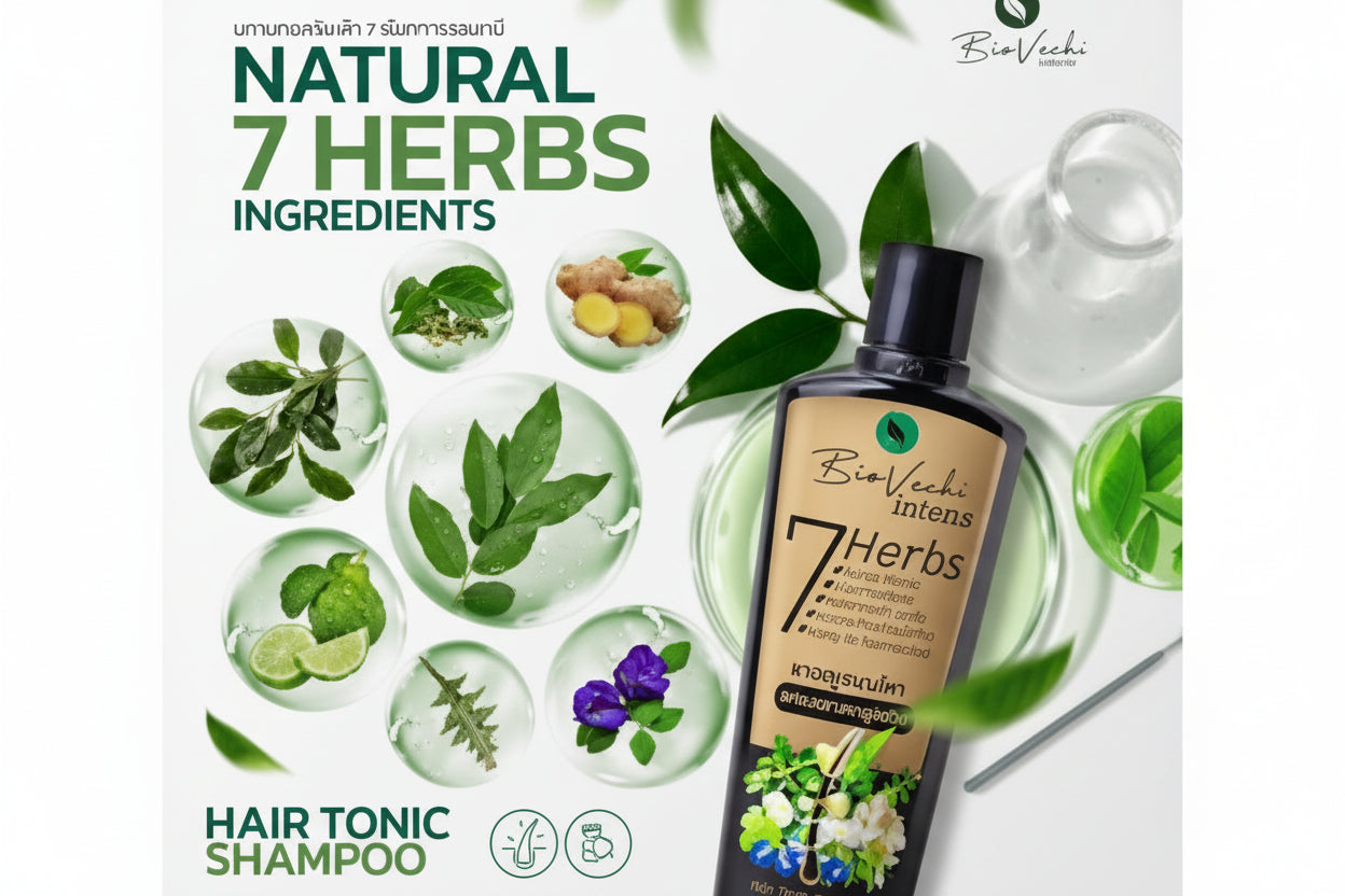 BioVech – 7 Herbs Hair Tonic Shampoo | شامبو بيوفيتش 7 أعشاب لتقوية الشعر