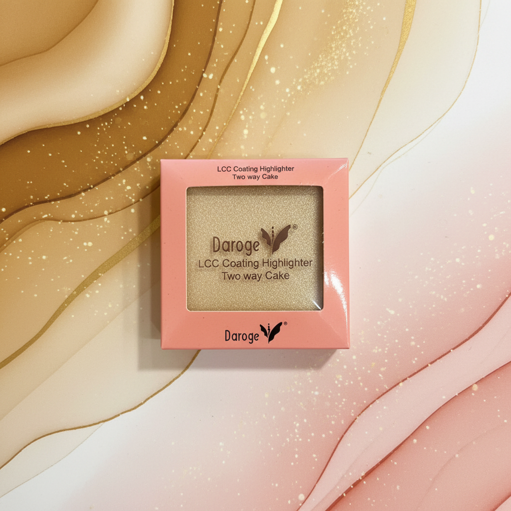 Daroge LCC Coating Highlighter Two Way Cake Gold/Champagne Shimmer