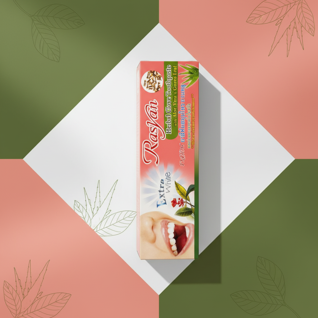 Rasyan Herbal Clove Toothpaste with Aloe Vera &amp; Guava Leaf