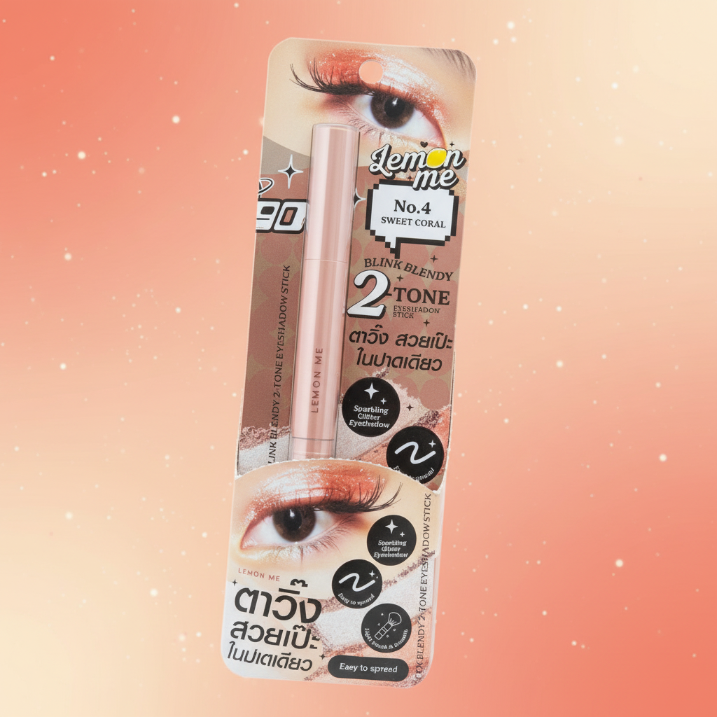 Lemon Me Blink Blendy 2 Tone Eyeshadow Stick No.4 Sweet Coral