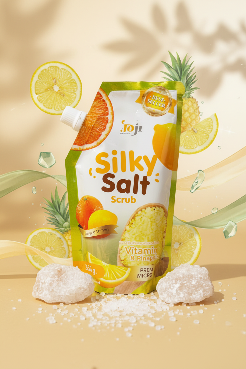 Joji Silky Salt Scrub Lemon &amp; Pineapple | سكرب جوجي سيلكي بالليمون والأناناس