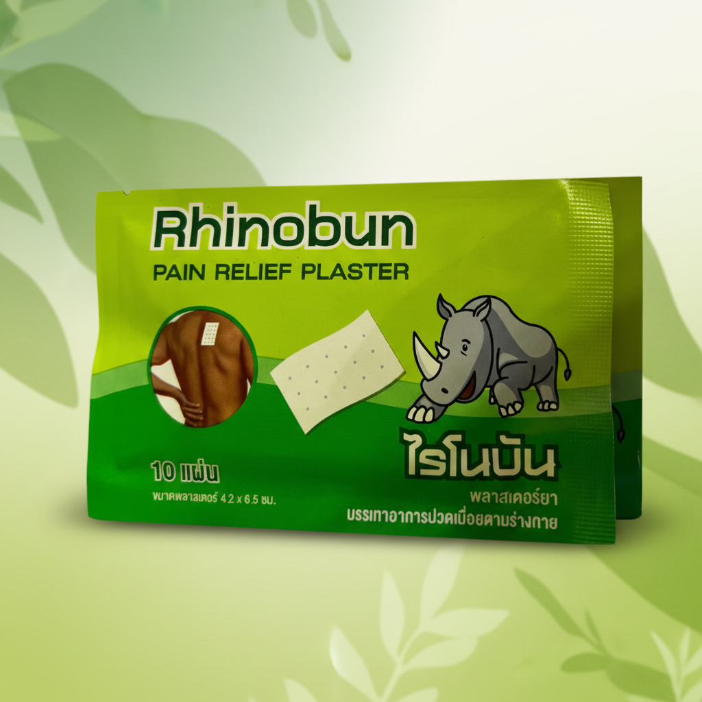 Rhinobun Pain Relief Plaster with natural background