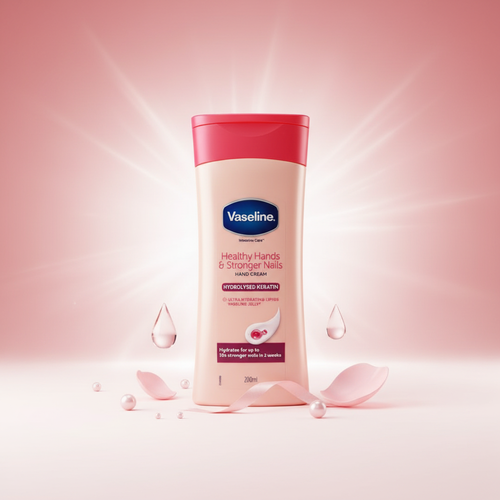 Vaseline Intensive Care Healthy Hands &amp; Stronger Nails Hand Cream Hydrolysed Keratin 200ml