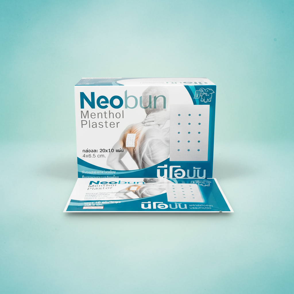 Neobun Menthol Plaster with natural background