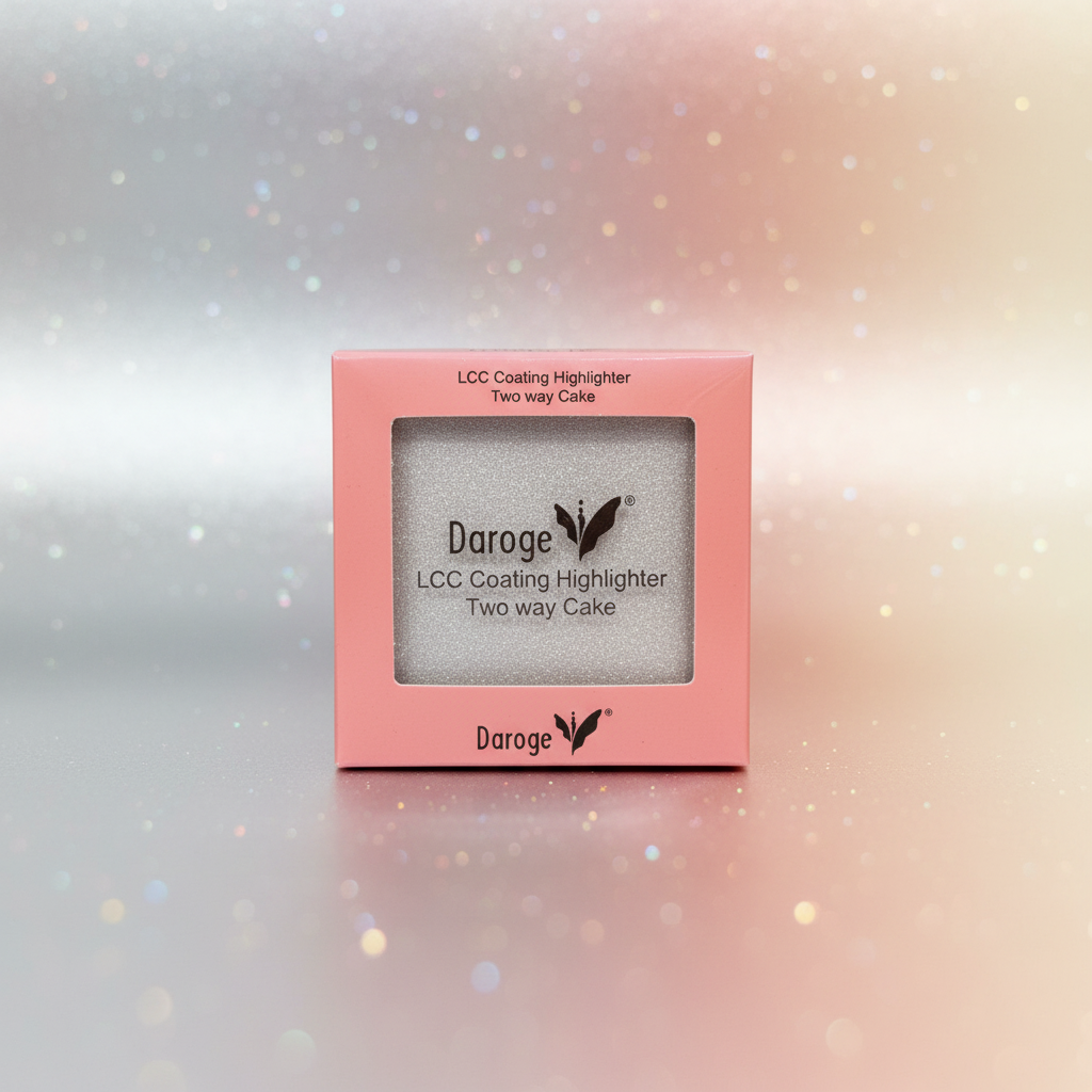 Daroge LCC Coating Highlighter Two Way Cake Silver/White Shimmer