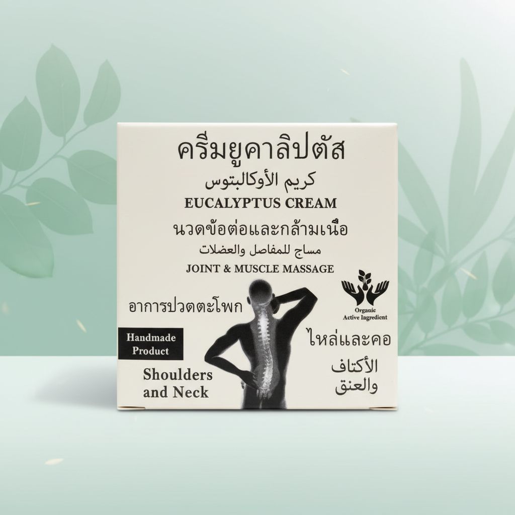 Eucalyptus Cream with natural background