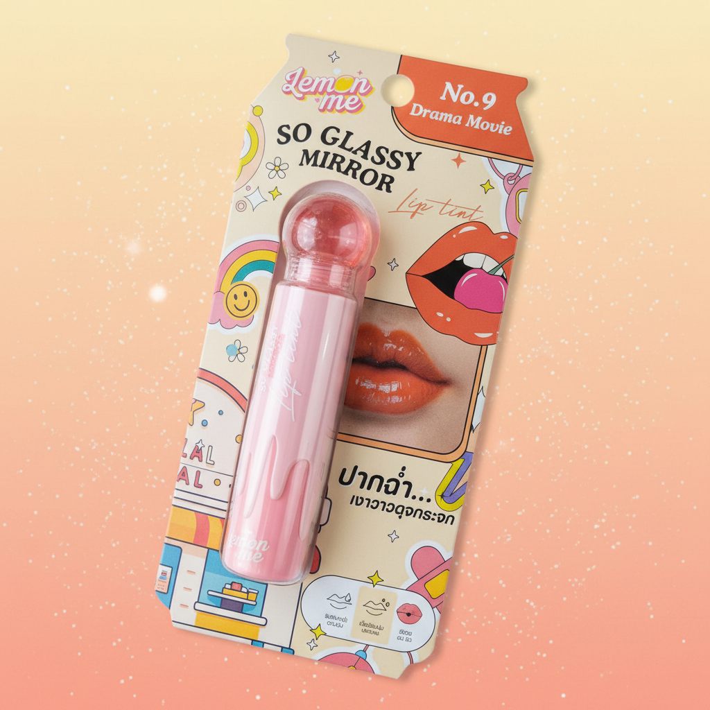 Lemon Me So Glassy Mirror Lip Tint No. 9 Drama Movie