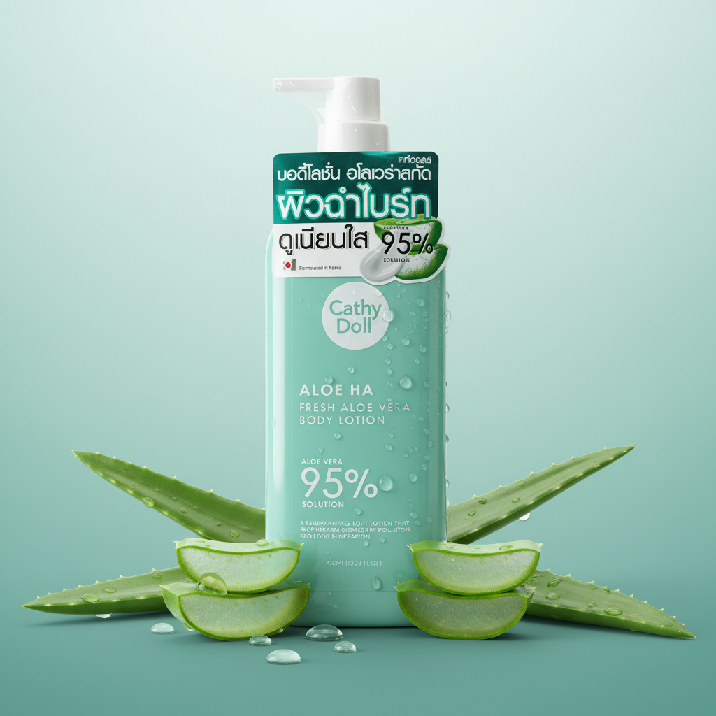 Cathy Doll Aloe HA Fresh Aloe Vera Body Lotion 95% 450ml