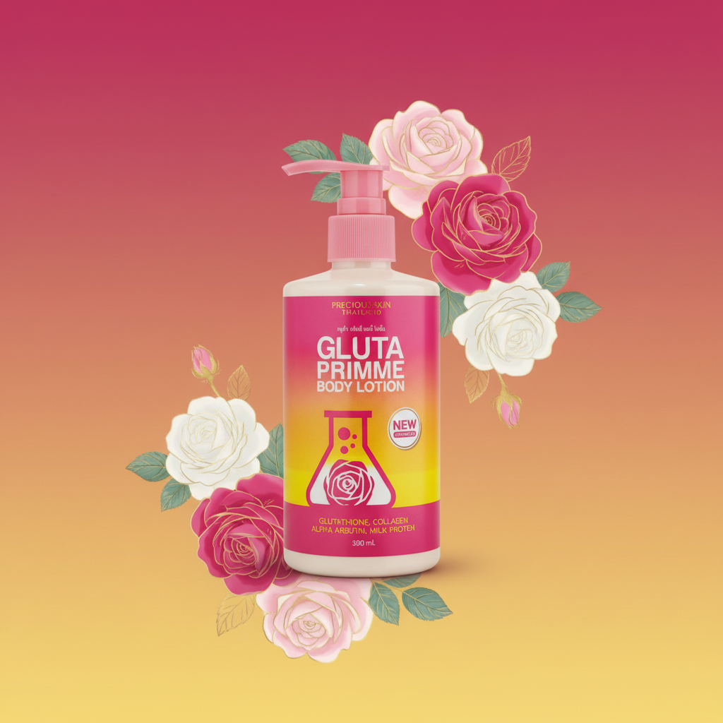 Gluta Primme Body Lotion Glutathione Collagen Alpha Arbutin Milk Protein 400ml
