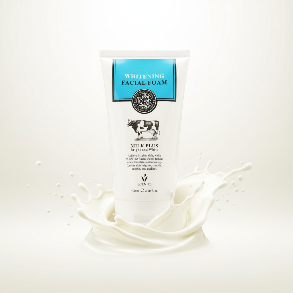 Scentio Milk Plus Bright and White Whitening Facial Foam 100ml